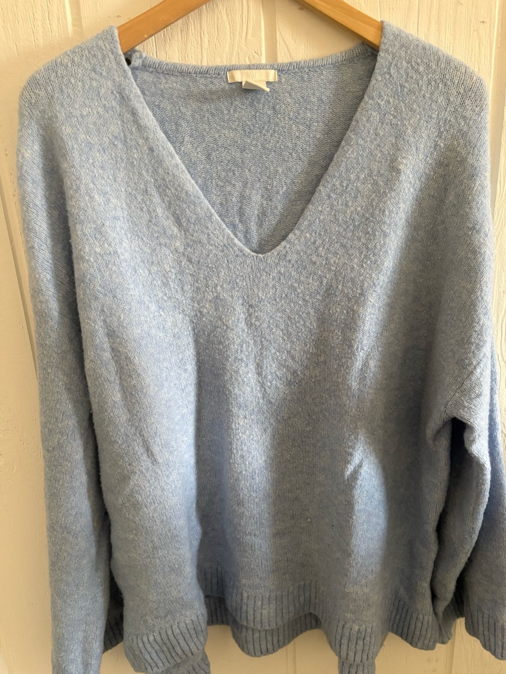H&M Light Blue V-Neck Knit Sweater
